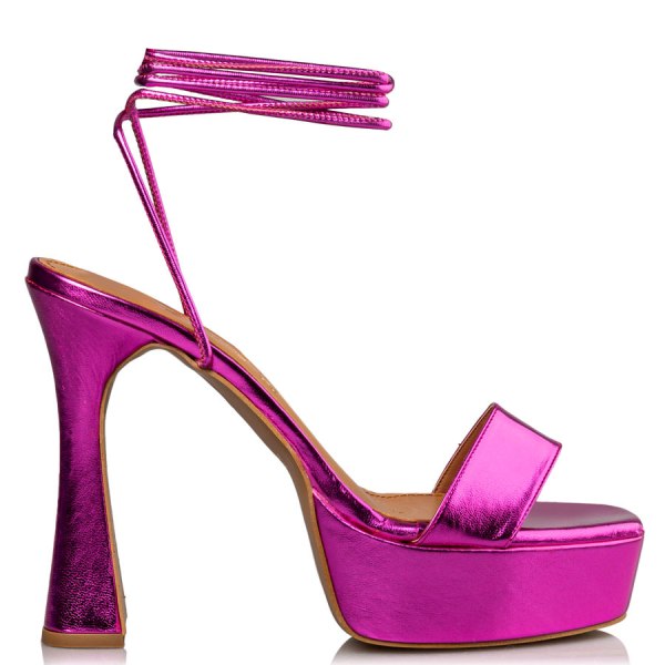 LACE UP PLATFORM SANDALS