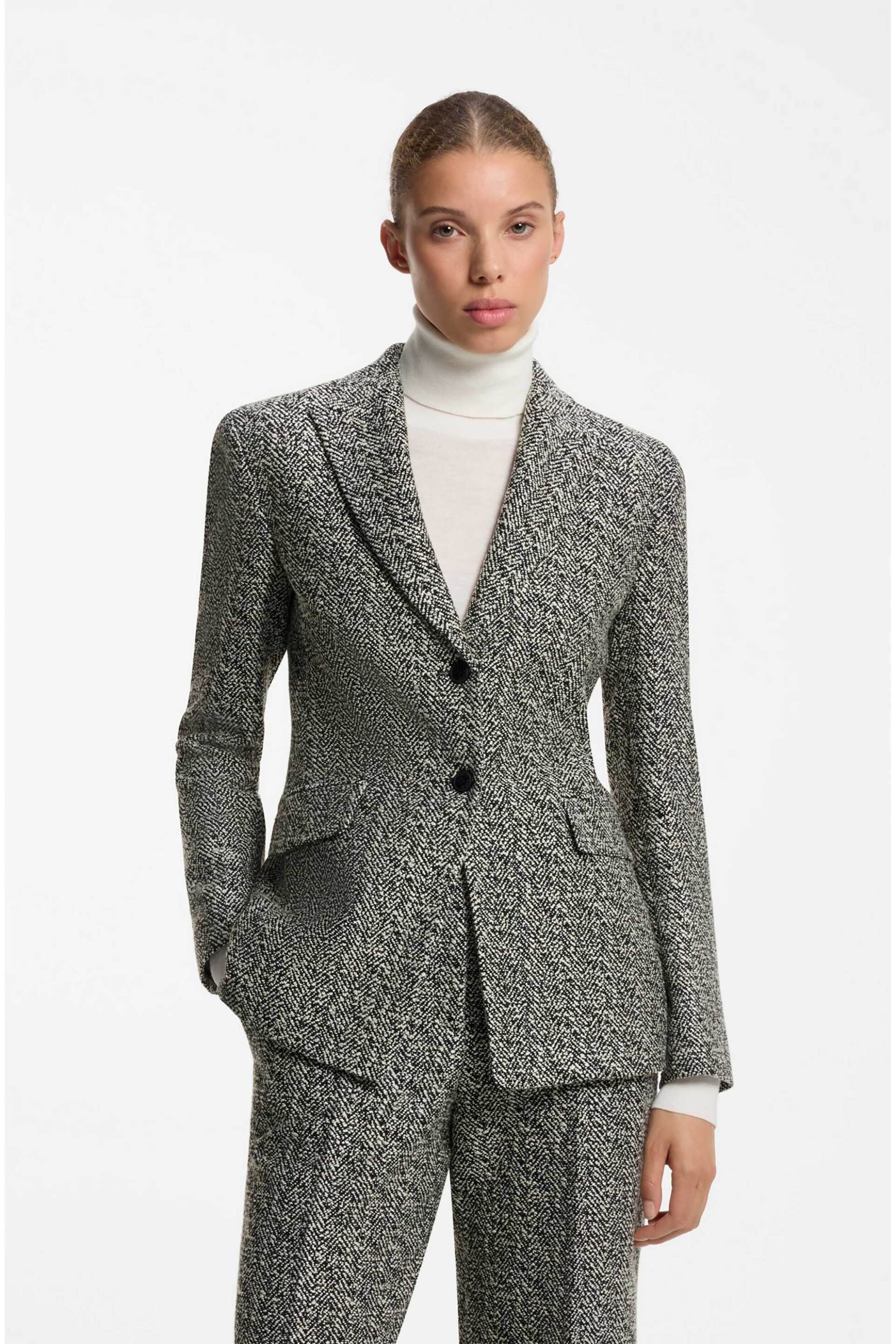 Hugo γυναικείο σακάκι με herringbone pattern "Asmalla"