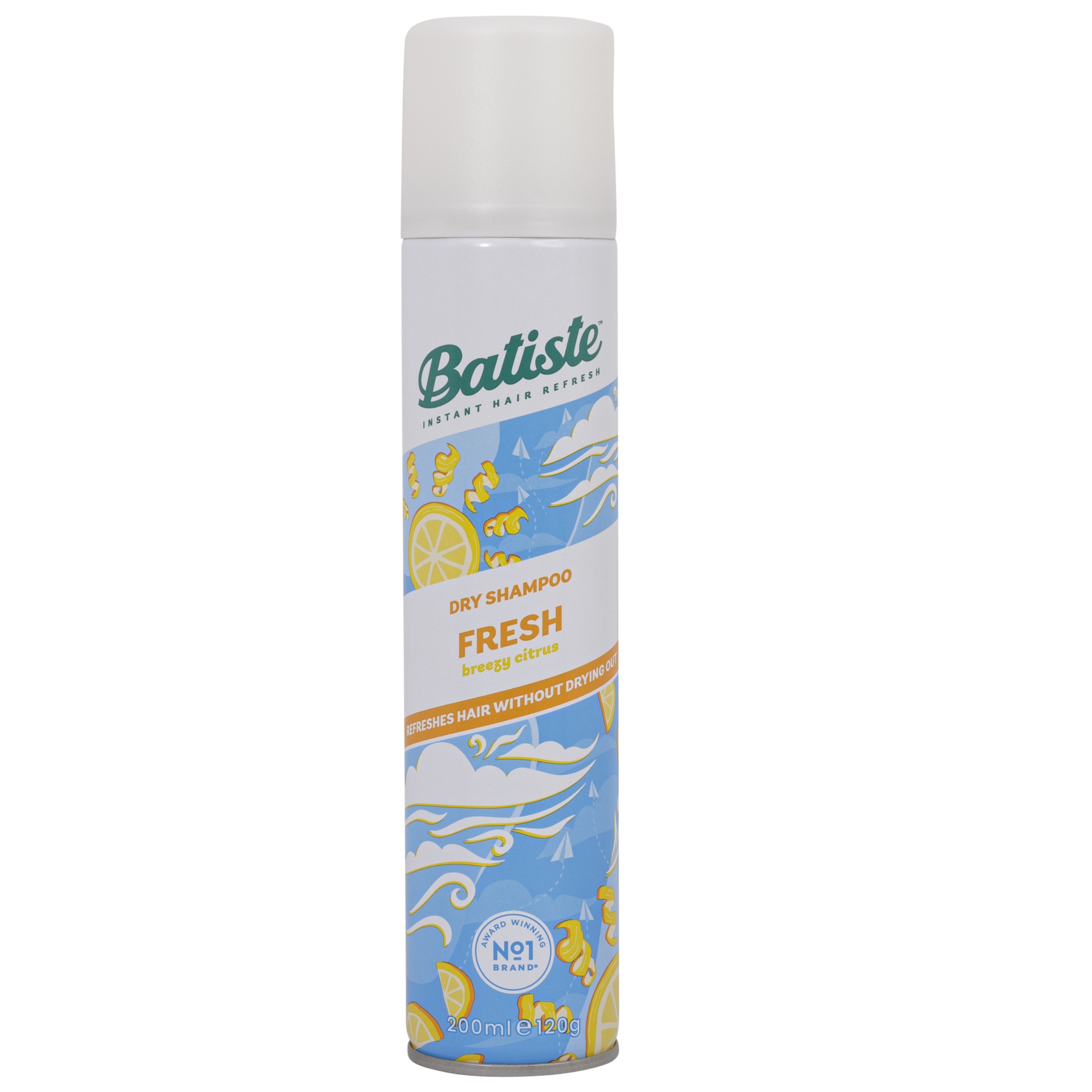 Batiste Fresh Breezy Cirtus Dry Shampoo Hair Ξηρό Σαμπουάν με Δροσερό Άρωμα Εσπεριδοειδών 200ml
