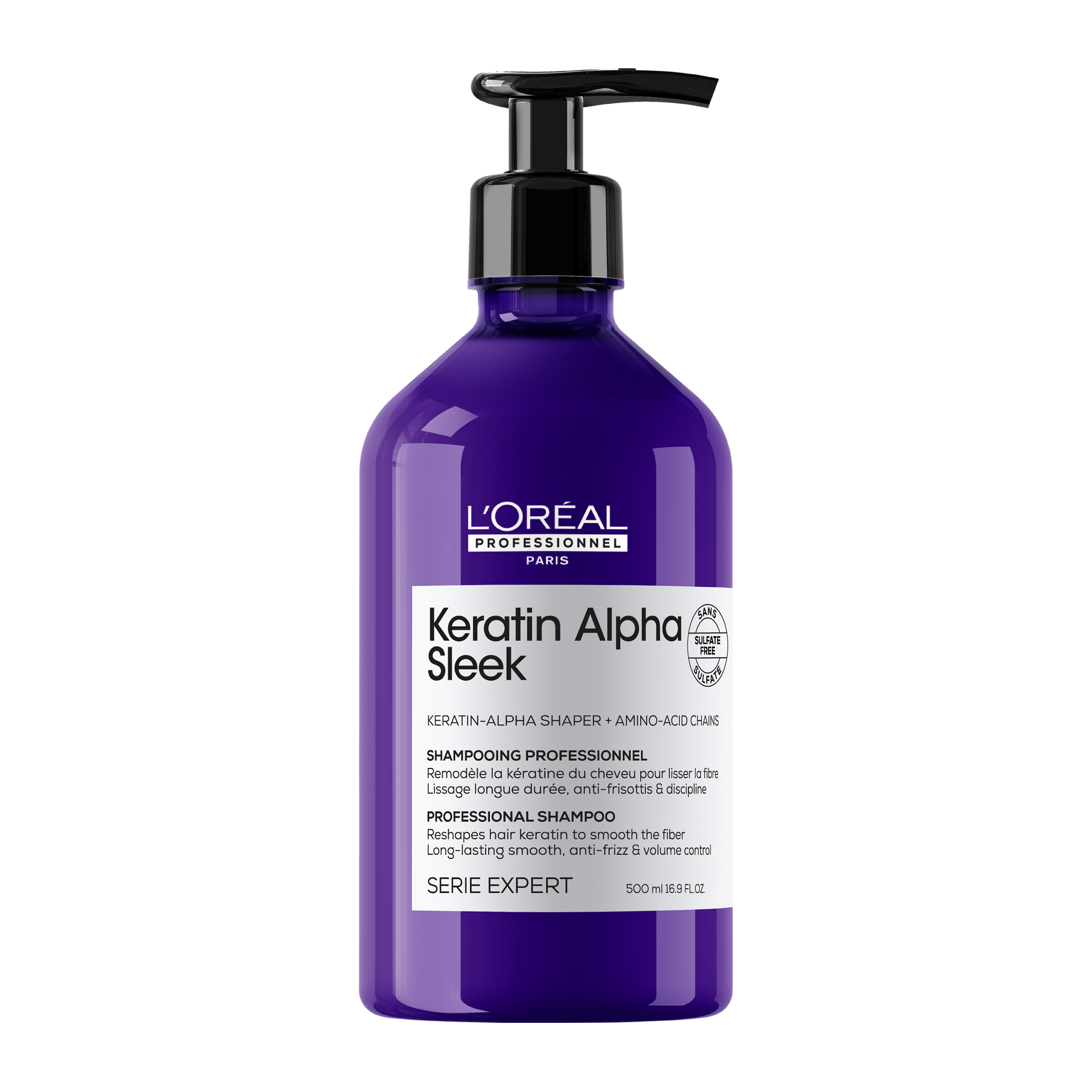 Keratin Alpha Sleek Professional Shampoo Για Λείανση 500ml