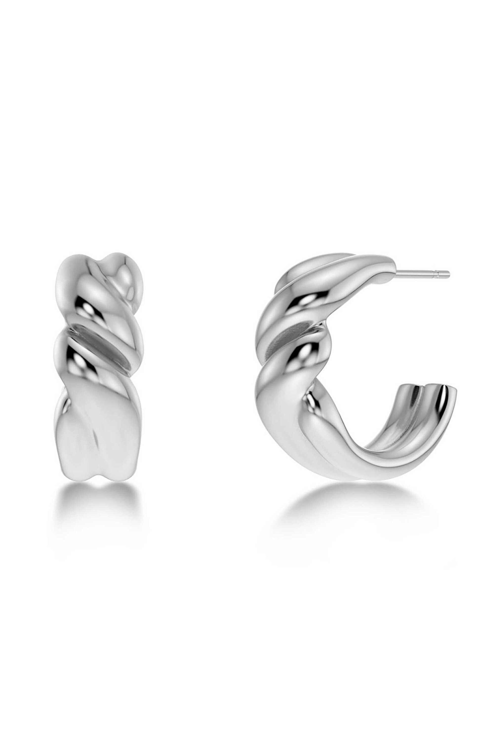 EDBLAD γυναικεία σκουλαρίκια "Twist Hoops Steel L"