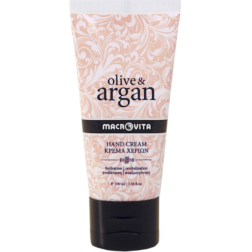 Macrovita Olive & Argan Hydration & Revitalization Hand Cream Ενυδατική & Αναζωογονητική Κρέμα Χεριών με Έλαιο Αργκάν & Λάδι Ελιάς 100ml