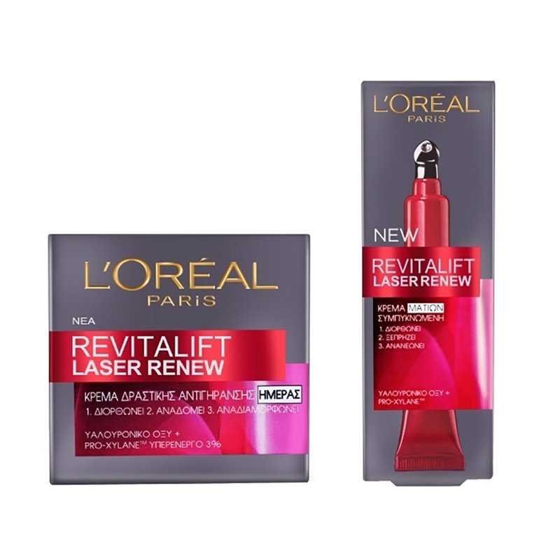 L'Oreal Paris Promo Revitalift Laser Renew Anti-Ageing Day Cream 50ml & Revitalift Renew Anti-Ageing Eye Cream 15ml