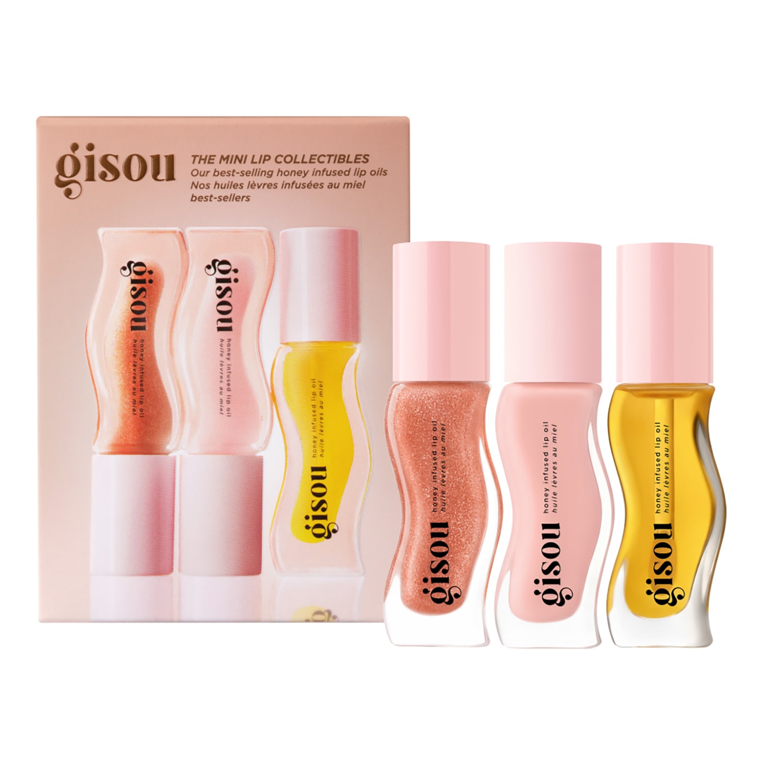 Gisou - The Mini Lip Collectibles - Σετ με 3 έλαια χειλιών | 3.5 ml