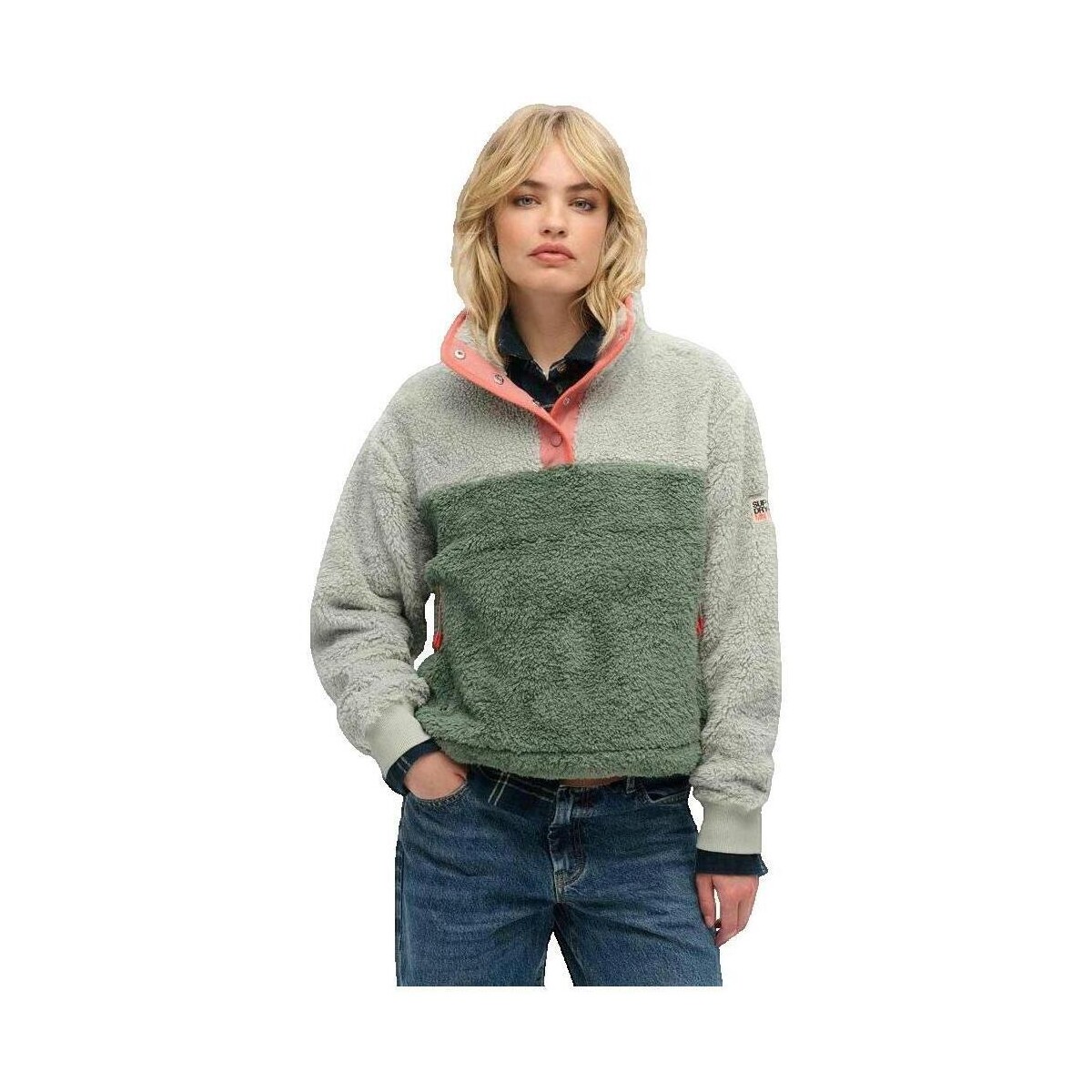 Πουλόβερ Superdry Super Soft Mash Up Henley