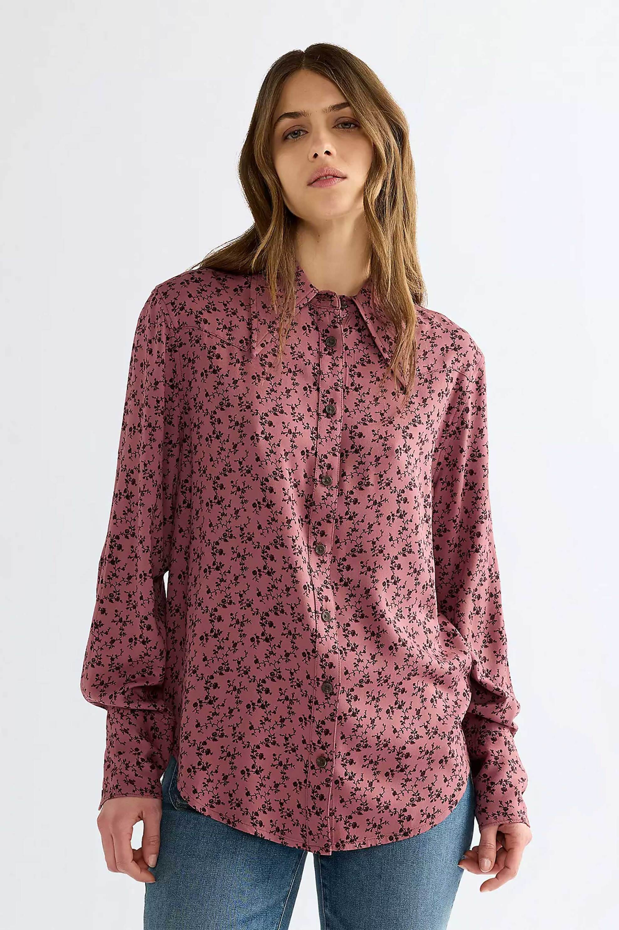 Wrangler® γυναικείο πουκάμισο με all-over print Regular Fit