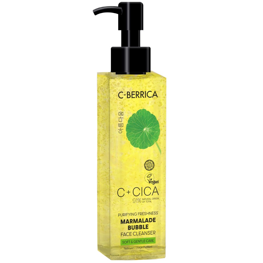Natura Siberica C+Cica C-Berrica Purifying Freshness Soft & Gentle Care Marmalade Bubble Face Cleanser Καθαριστικό Τζέλ με Βιταμίνη C για Βαθύ Καθαρισμό, Ενυδάτωση & Φυσική Λάμψη, με Αντλία 150ml