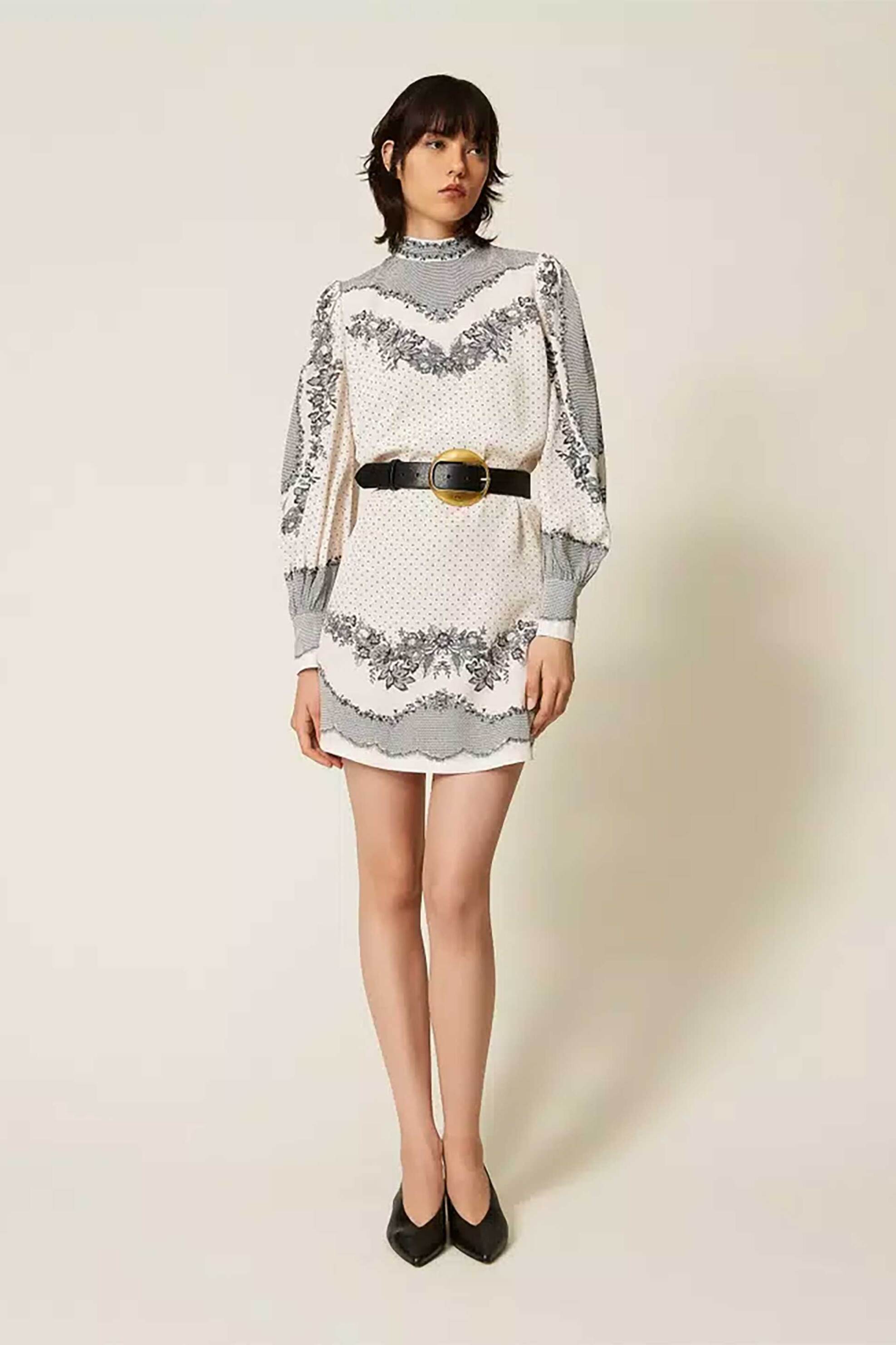 Twinset γυναικείο mini φόρεμα με floral print