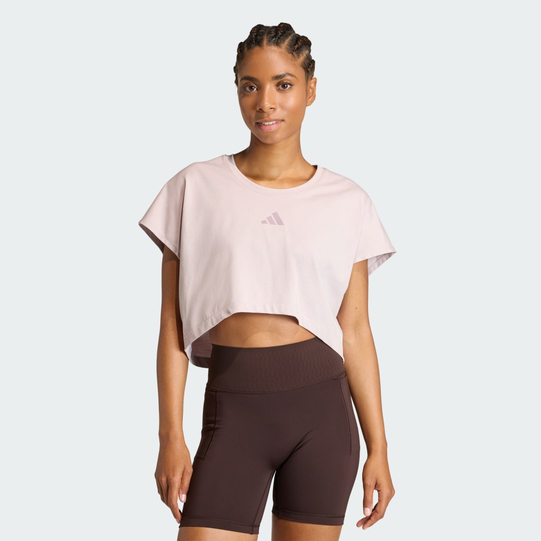 Αμάνικη μπλούζα Power Workout Cropped Boxy 3-Stripes