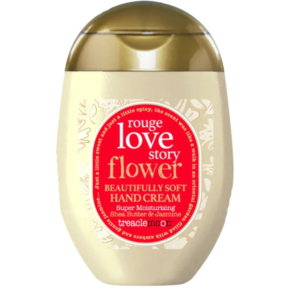 Treaclemoon Shea Butter & Jasmine Rouge Love Story Flower Super Moisturising Hand Cream Ενυδατική Κρέμα Χεριών Εμπλουτισμένη με Βούτυρο Καριτέ για Απαλό Δέρμα με Άρωμα Λουλουδιών 75ml