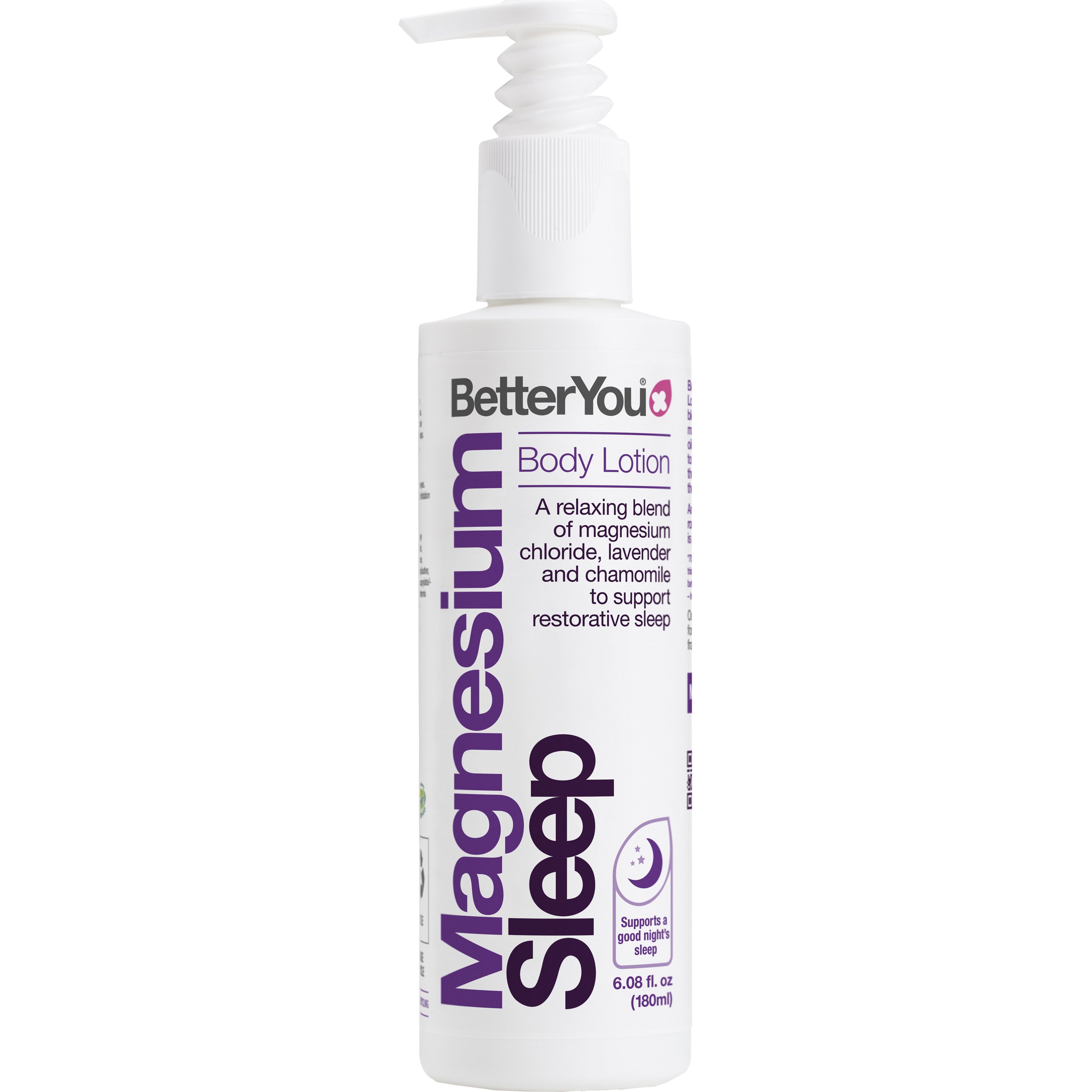BetterYou Magnesium Sleep Mineral Body Lotion Λοσιόν Προσώπου Σώματος Περιποίησης & Ενυδάτωσης με Διαδερμικό Μαγνήσιο & Λεβάντα που Προάγει τη Χαλάρωση Σώματος & Πνεύματος & Προετοιμάζει τον Οργανισμό για Σωστό & Ποιοτικό Ύπνο με Αντλία 180ml