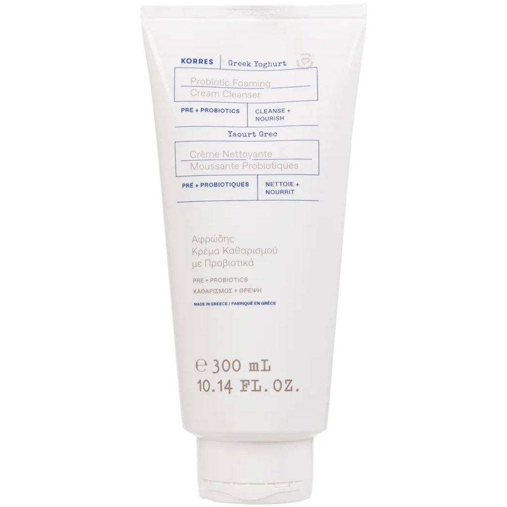 Korres Greek Yoghurt Probiotic Foaming Cream Cleanser Αφρώδης Κρέμα Καθαρισμού & Θρέψης Προσώπου με Προβιοτικά 300ml
