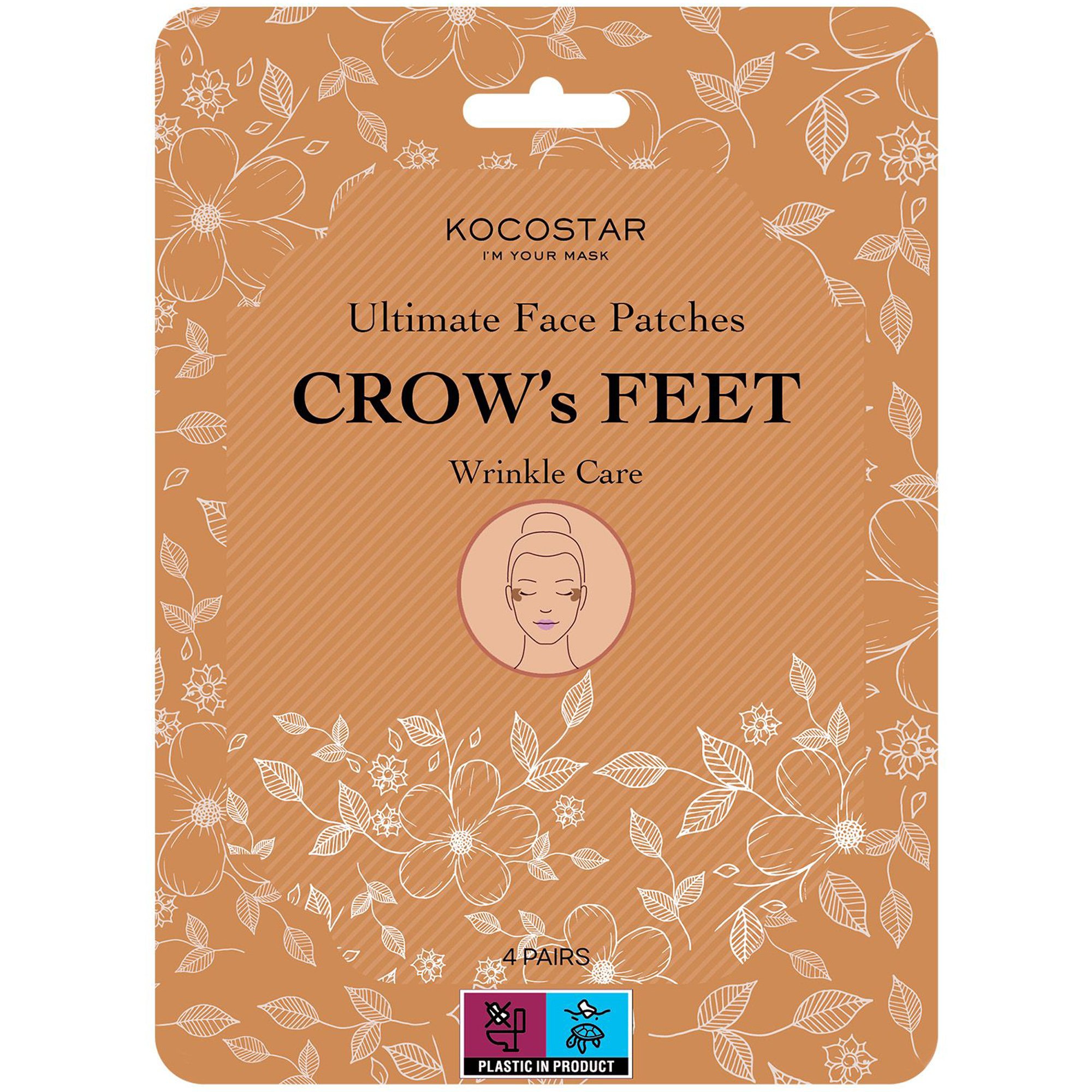 Kocostar Crow's Feet Wrinkle Care Ultimate Face Patches Επίθεμα Υδρογέλης για Αποτελεσματική Αντιμετώπιση των Ρυτίδων στις Γωνίες των Ματιών 4 Ζευγάρια
