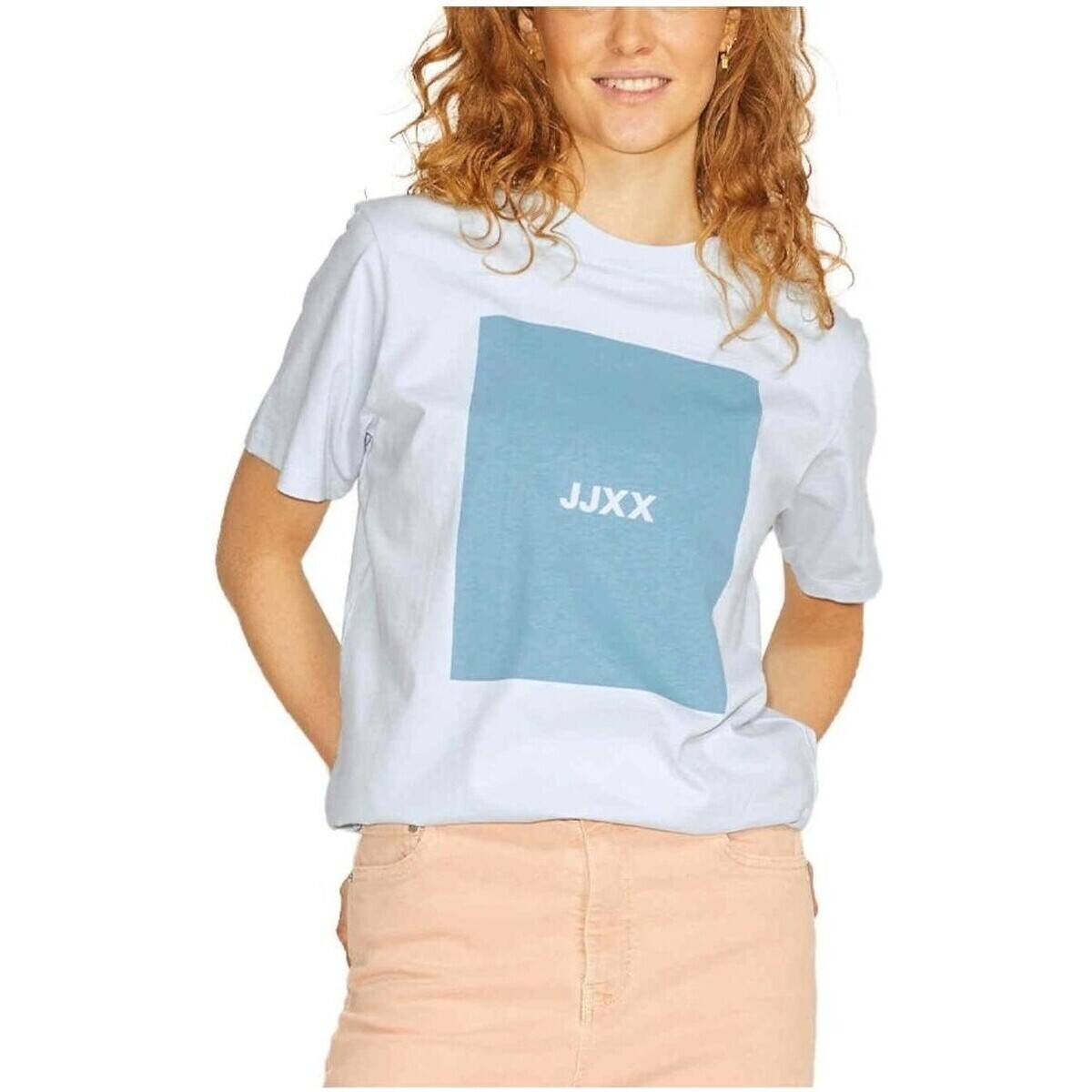 T-shirt με κοντά μανίκια JJXX 12204837 blue