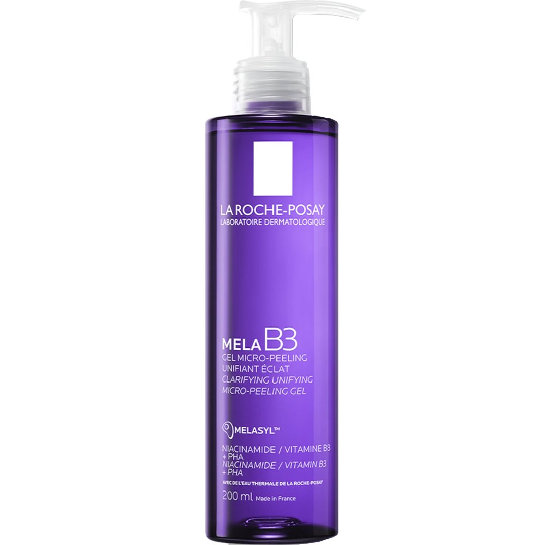 La Roche-Posay Mela B3 Micro Peeling Gel Καθαρισμού & Απολέπισης Προσώπου για Διόρθωση των Κηλίδων με Νιασιναμίδη, Βιταμίνη Β3 & Πολυυδροξυοξέα για Λεία Επιδερμίδα 200ml