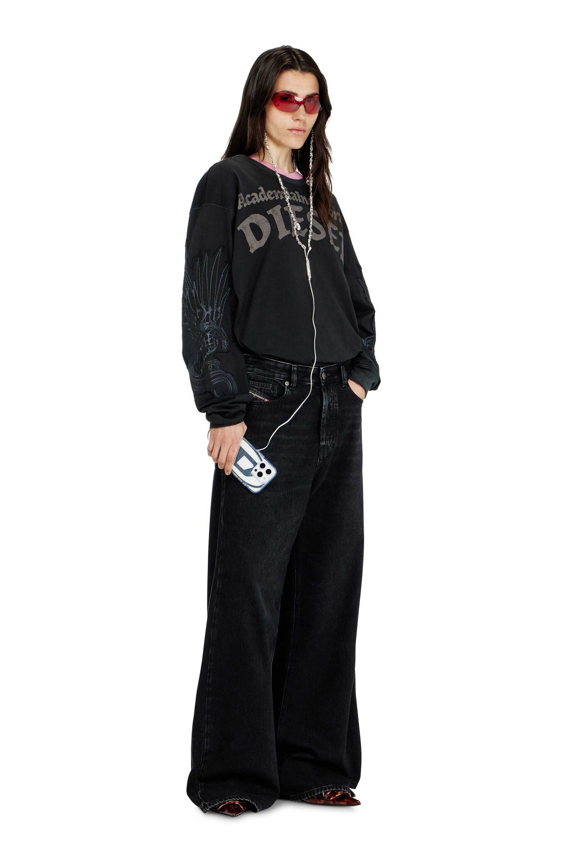 Diesel γυναικείο τζιν παντελόνι πεντάτσεπο Relaxed Fit Wide Leg