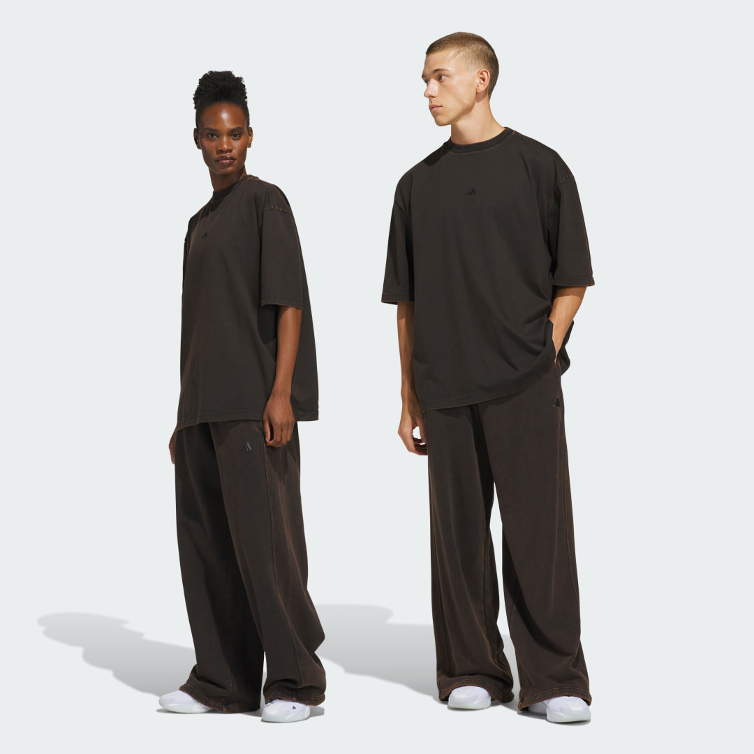 ADIDAS WIDE LEG ΠΑΝΤΕΛΟΝΙ ΜΠΑΣΚΕΤ ΑΠΟ ΠΛΥΜΕΝΟ ΦΛΙΣ