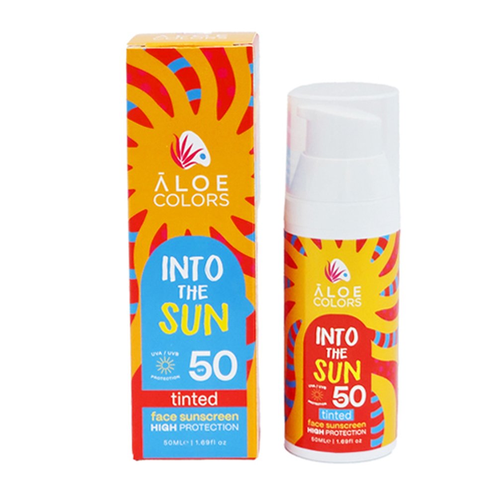 Aloe Colors Into the Sun Tinted Face Sunscreen Spf50 Αντηλιακή Κρέμα Προσώπου με Χρώμα Υψηλής Προστασίας 50ml