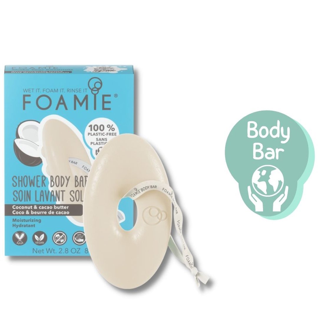 Foamie Shake Your Coconuts Ενυδατική Μπάρα Καθαρισμού Σώματος με Λάδι Καρύδας & Βούτυρο Κακάο για Ξηρές Επιδερμίδες 80g
