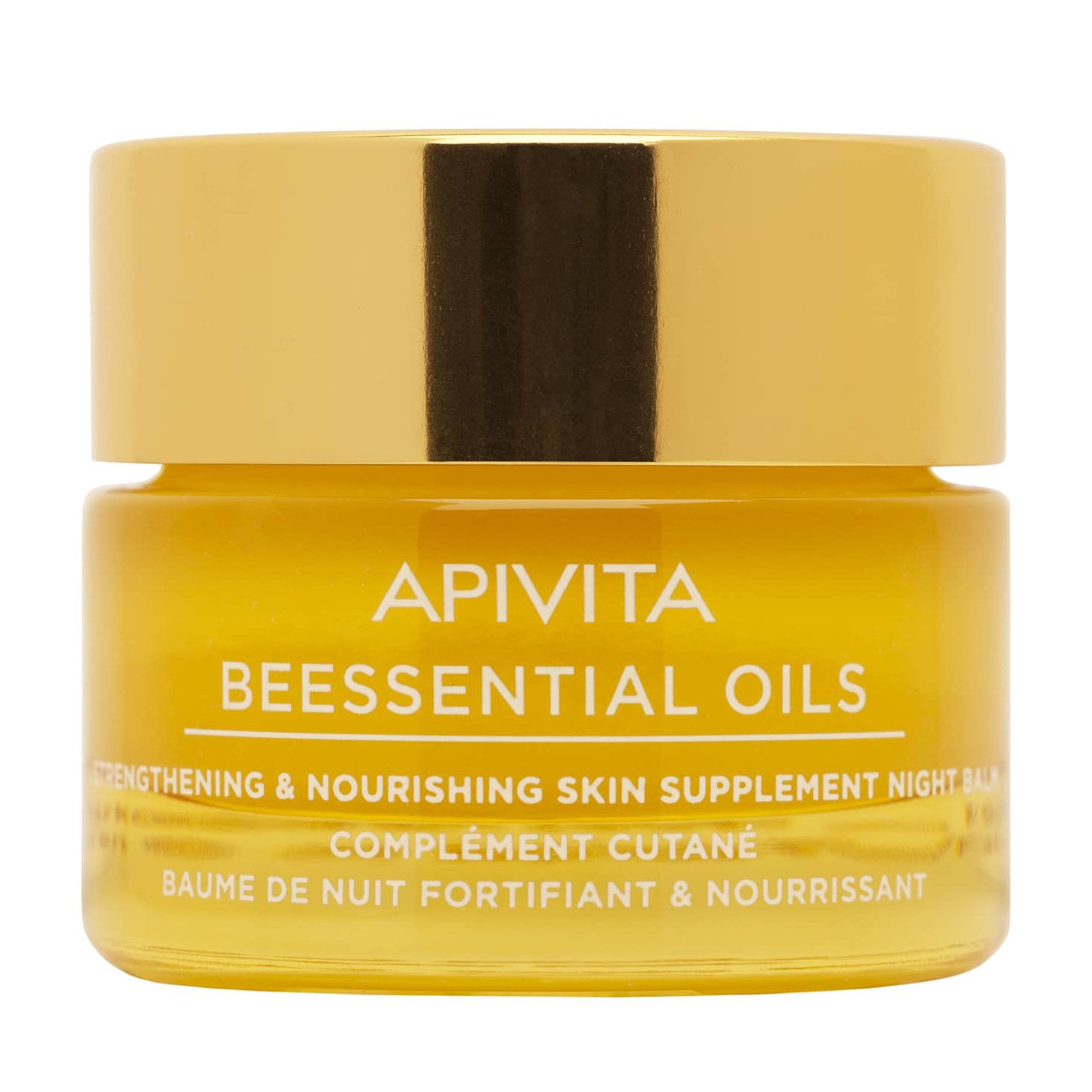 Apivita Beessential Oils Strengthening & Nourishing Skin Supplement Night Balm Βάλσαμο Προσώπου Νύχτας για Ενδυνάμωση - Θρέψη με Αιθέρια Έλαια Εσπεριδοειδών & Μελισσοκέρι 15ml