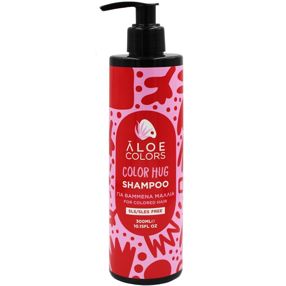 Aloe Colors for Color Hug Shampoo Hair Σαμπουάν για Βαμμένα Μαλλιά για Φυσική Λάμψη που Διαρκεί, με Αντλία 300ml