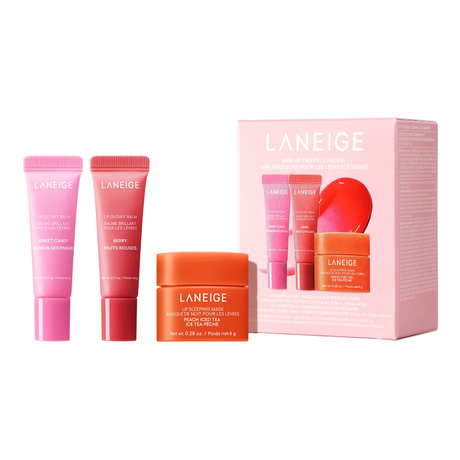 Laneige - Mini Lip Treats - Σετ ενυδατικής φροντίδας χειλιών Ημέρα & Νύχτα | 5 g