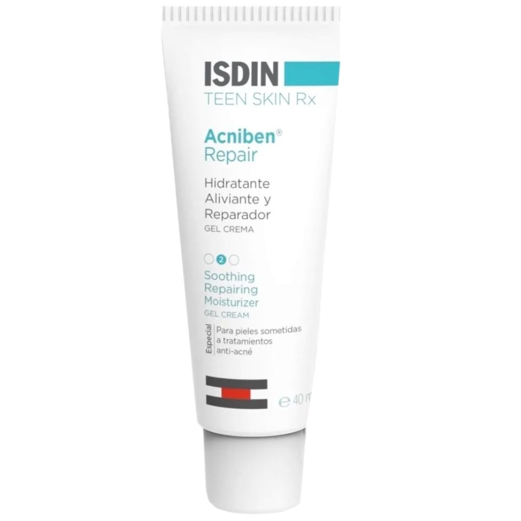 Isdin Teen Skin Rx Acniben Soothing, Repairing & Moisturizing Gel Cream Ενυδατική Κρέμα Προσώπου σε Μορφή Τζελ με Καταπραϋντικές Ιδιότητες για τις Επιδερμίδες με Ακμή 40ml