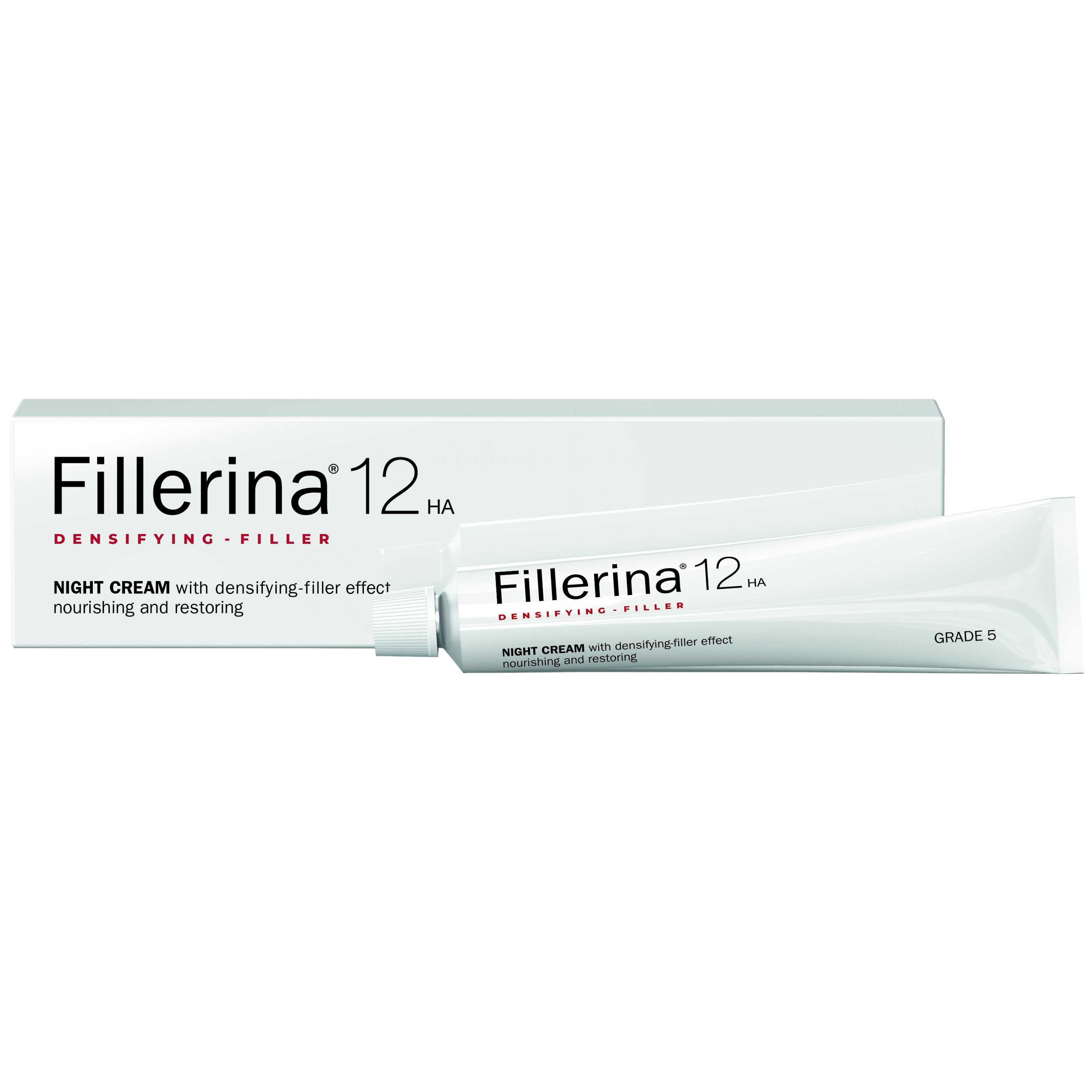 Fillerina 12HA Densifying Filler Night Cream Grade 5, 50ml,Αντιγηραντική Κρέμα Νυκτός Προσώπου για Αναπλήρωση Όγκου & Γεμίσματος των Ρυτίδων