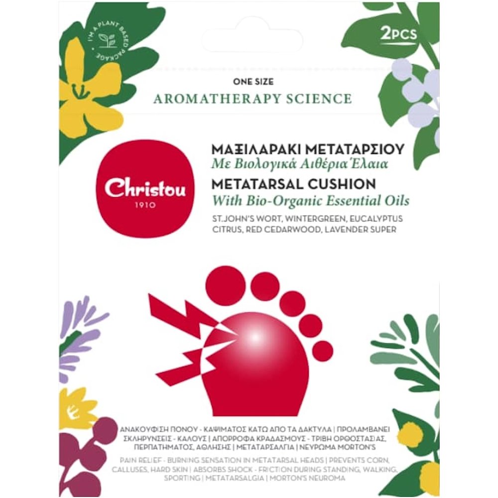 Christou Polymer Gel Metatarsal Cushion CH-004 One Size Μαξιλαράκι Μεταταρσίου με Βιολογικά Αιθέρια Έλαια 1 Ζευγάρι