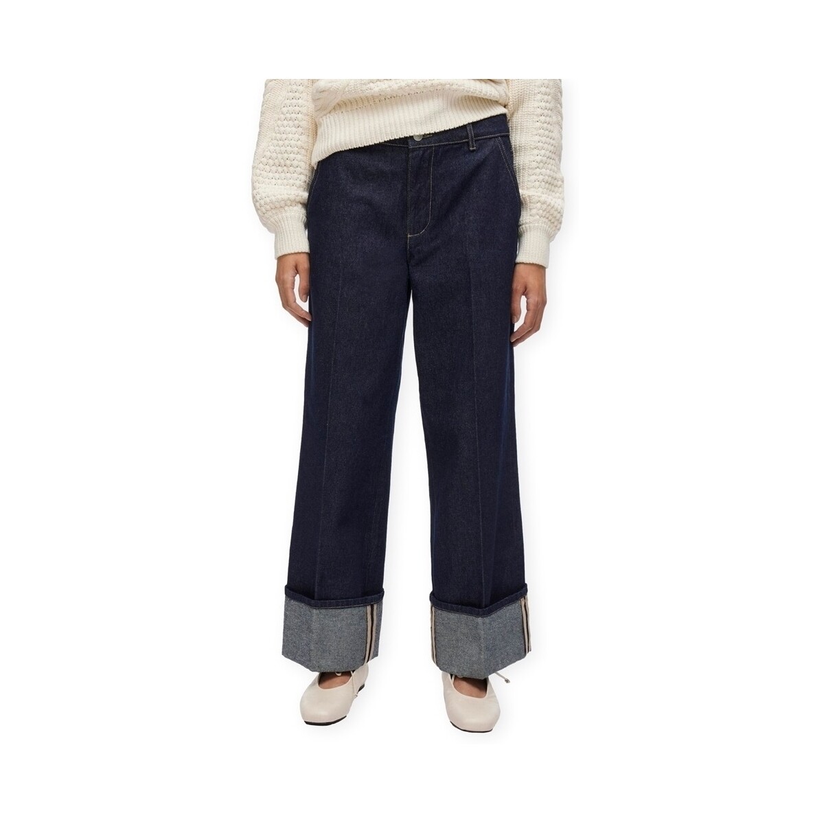 φαρδιά / καμπάνα Rouge Edit Martine RW Jeans - Dark Medium Blue Denim