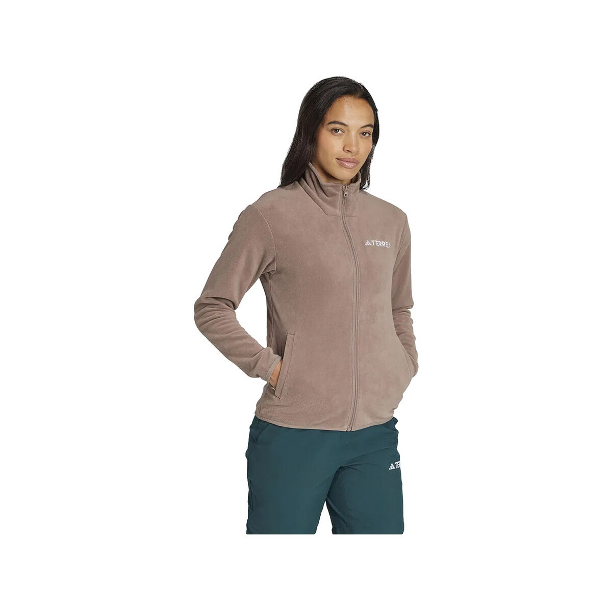 Fleece adidas Veste en polaire 100% Polyester Recyclé marron