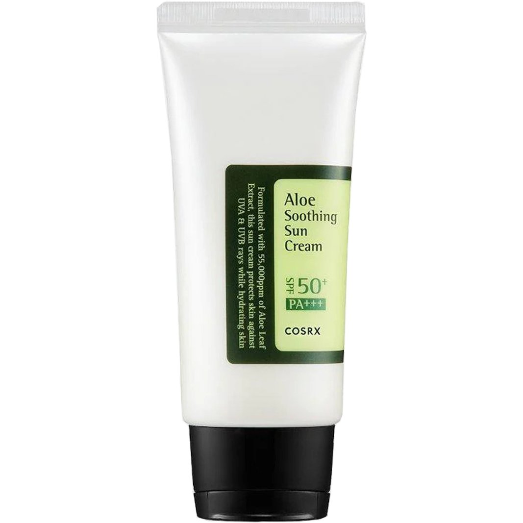 COSRX Aloe Soothing Sun Cream Spf50+ Αντηλιακό Ευρέος Φάσματος με Ελαφριά Υφή Πολύ Υψηλής Προστασίας 50ml
