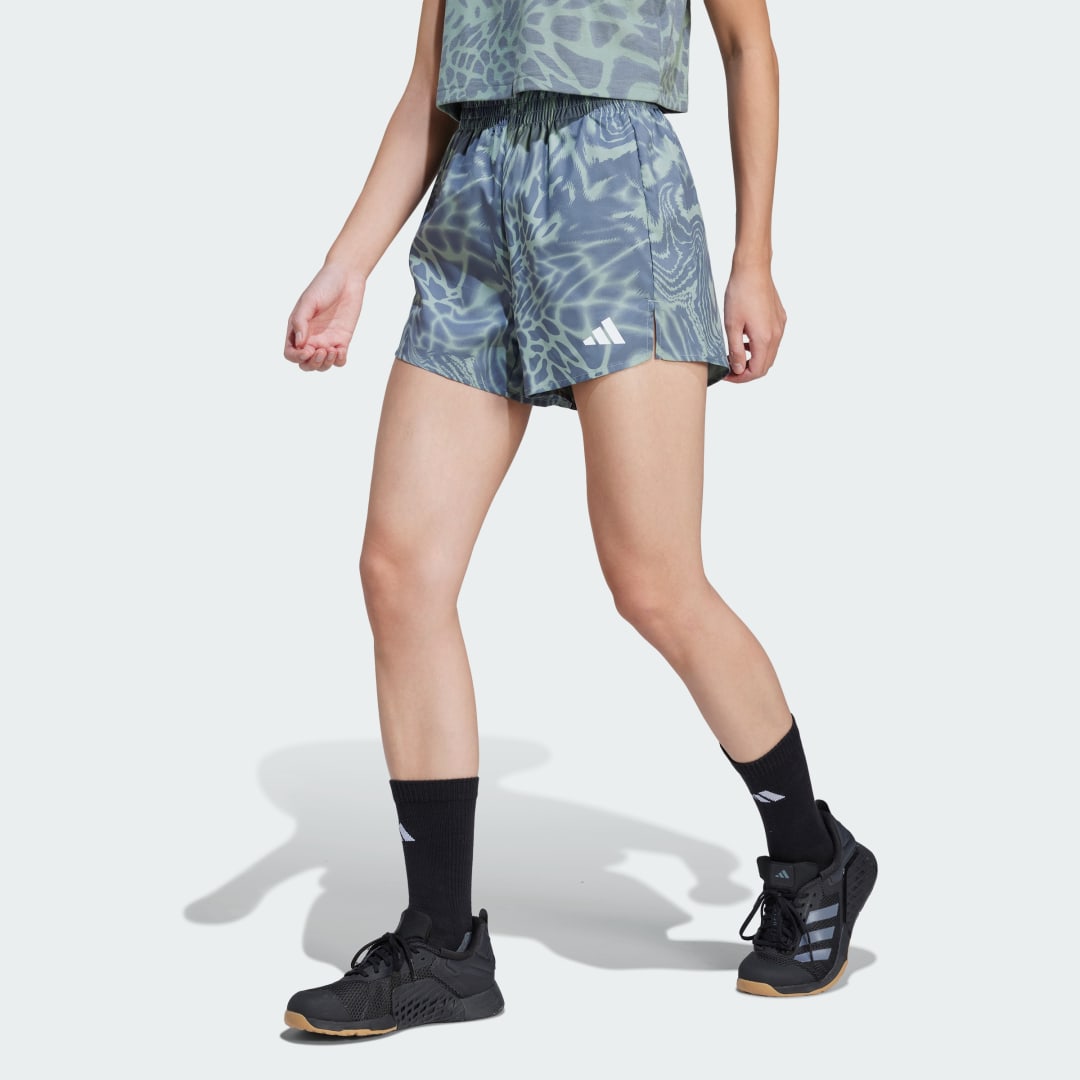 Train Essentials Allover Print Workout Shorts