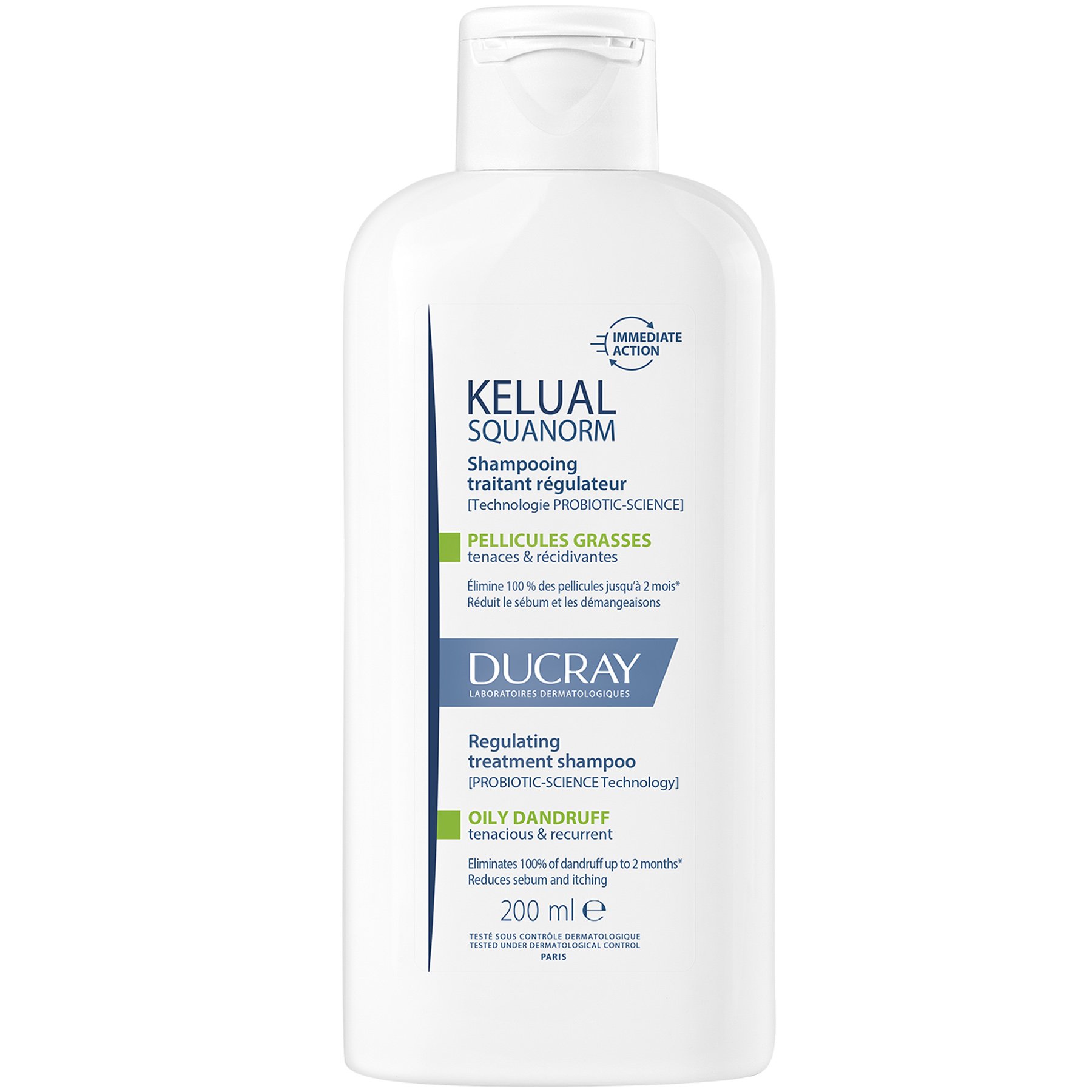 Ducray Kelual Squanorm Regulating Treatment Shampoo Oily Dandruff Σαμπουάν Θεραπείας Κατάλληλο για τη Λιπαρή Πιτυρίδα 200ml
