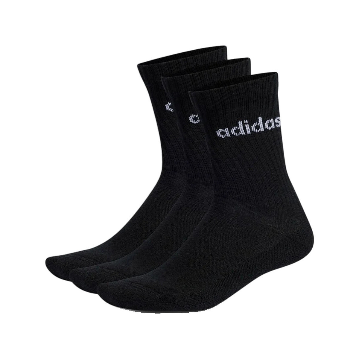 Κάλτσες adidas Chaussettes linear crew cushioned noir/blanc