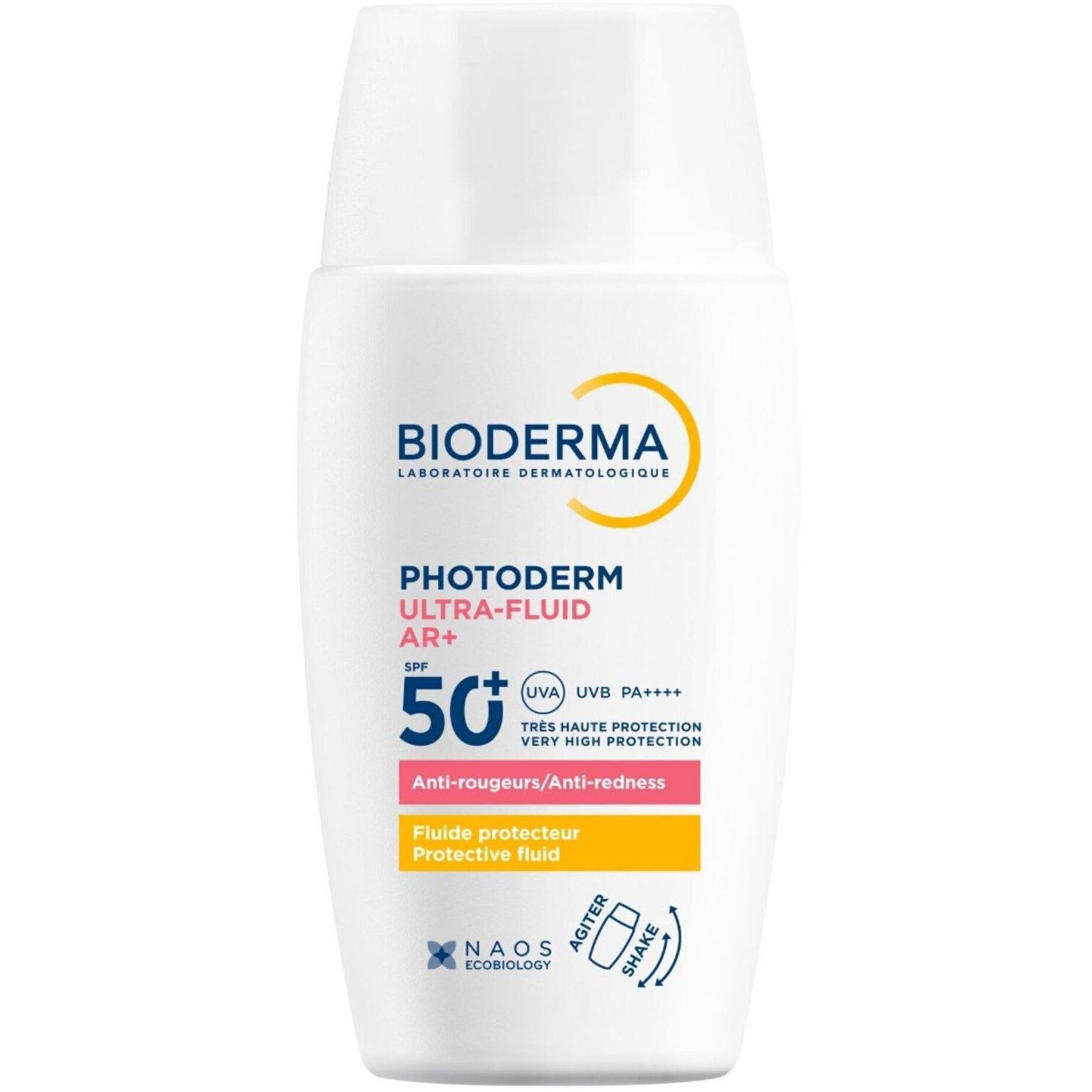 Bioderma Photoderm Ultra-Fluid AR+ Anti Redness Spf50+ Protective Fluid Εξαιρετικά Λεπτόρρευστο Αντηλιακό Γαλάκτωμα Προσώπου Πολύ Υψηλής Προστασίας για το Αντιδραστικό Δέρμα με Τάση για Ερυθρότητα 40ml