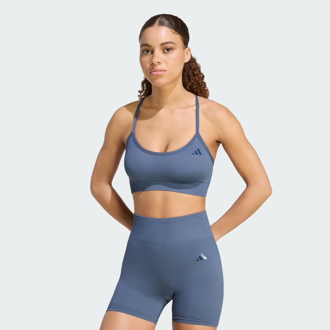 Πλεκτό αθλητικό bra ελαφριάς υποστήριξης Workout Essentials