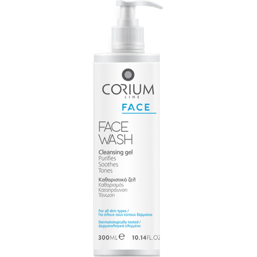 Corium Line Face Wash Cleansing Gel Καταπραϋντικό Καθαριστικό Τζελ Προσώπου 300ml