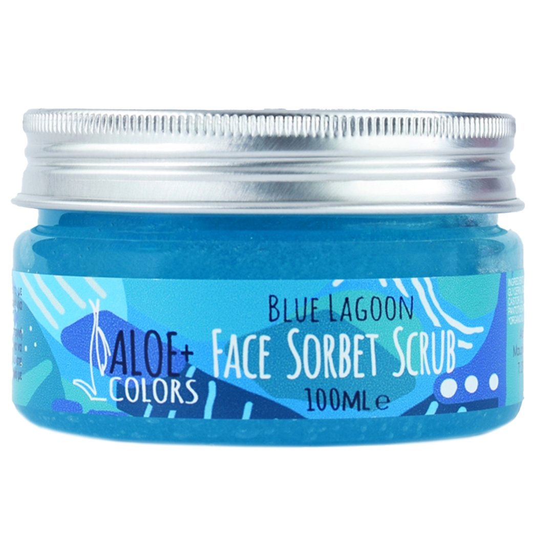 Aloe+ Colors Blue Lagoon Face Sorbet Scrub Απολεπιστικό Προσώπου με Βιολογική Αλόη & Άρωμα Κοκτέιλ Blue Lagoon 100ml