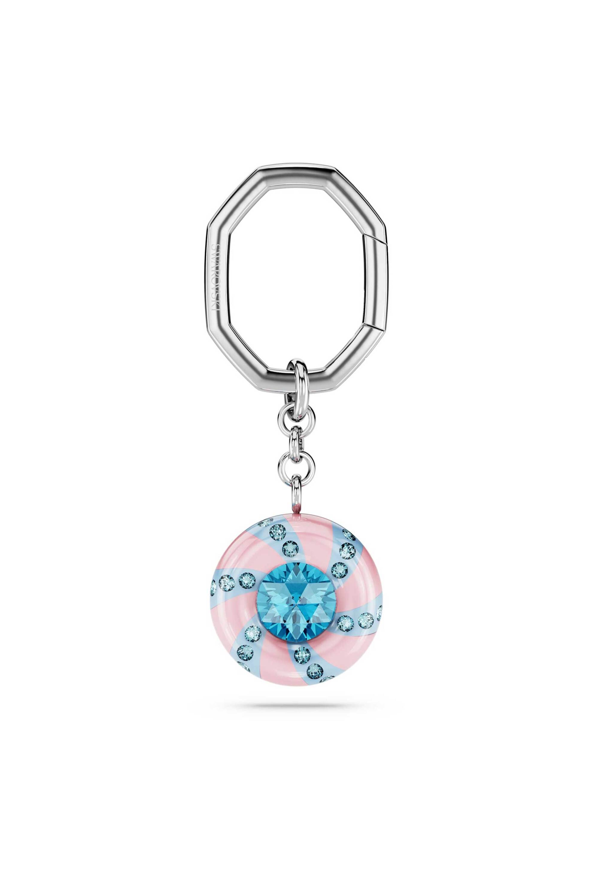 Swarovski γυναικείο μπρελόκ στρογγυλή κοπή, πολύχρωμο, επιμετάλλωση ροδίου "Dulcis"