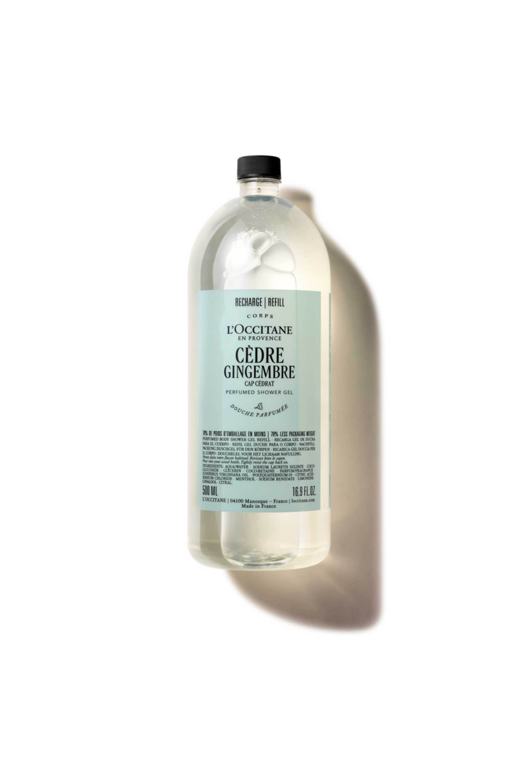 L'Occitane Cèdre Gingembre Perfumed Shower Gel Refill 500 ml