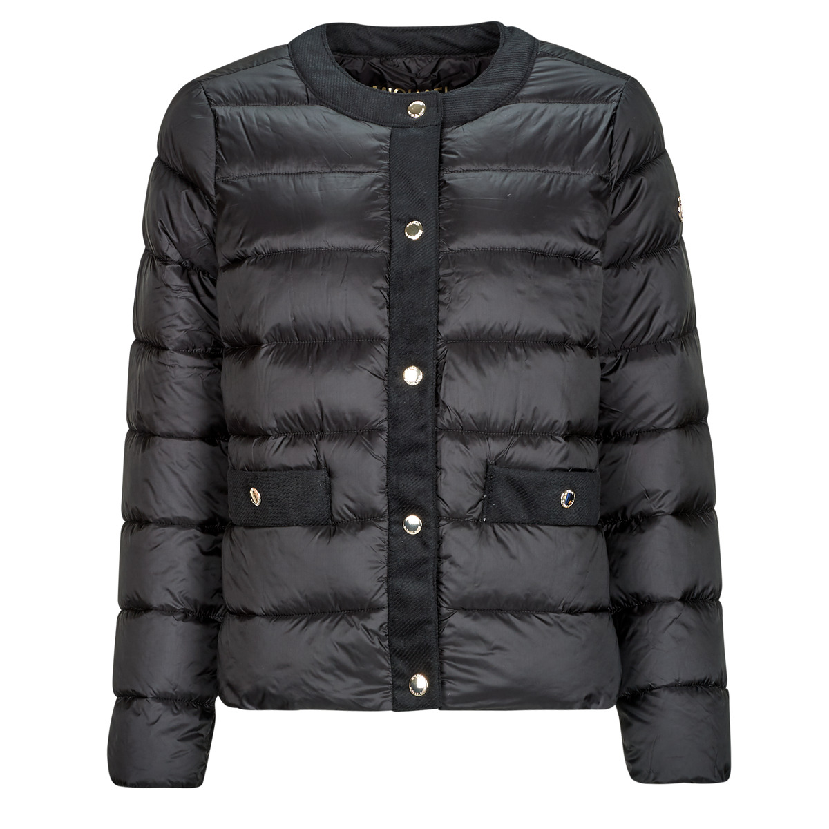 Χοντρό μπουφάν MICHAEL Michael Kors COLLARLESS PACKABLE JACKET W CORDUROY TRIM