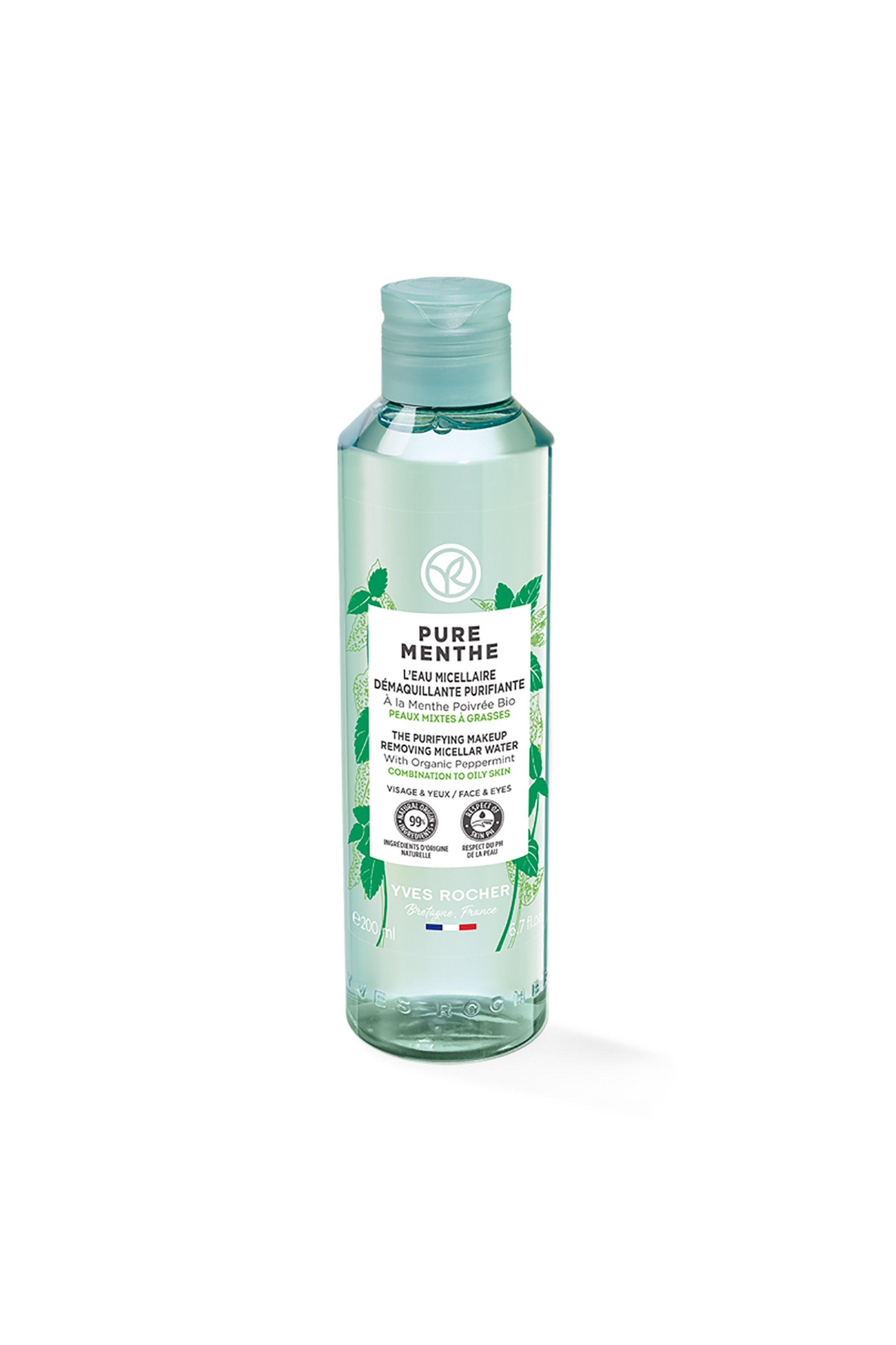 Yves Rocher Pure Menthe Purifying Makeup Removing Micellar Water 200 ml