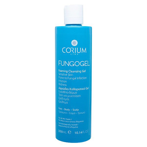 Corium Line Fungogel Foaming Face, Scalp & Body Cleansing Gel Αφρώδες Καθαριστικό Τζελ για Ευαίσθητο Δέρμα με Τάση για Μυκητίαση 300ml