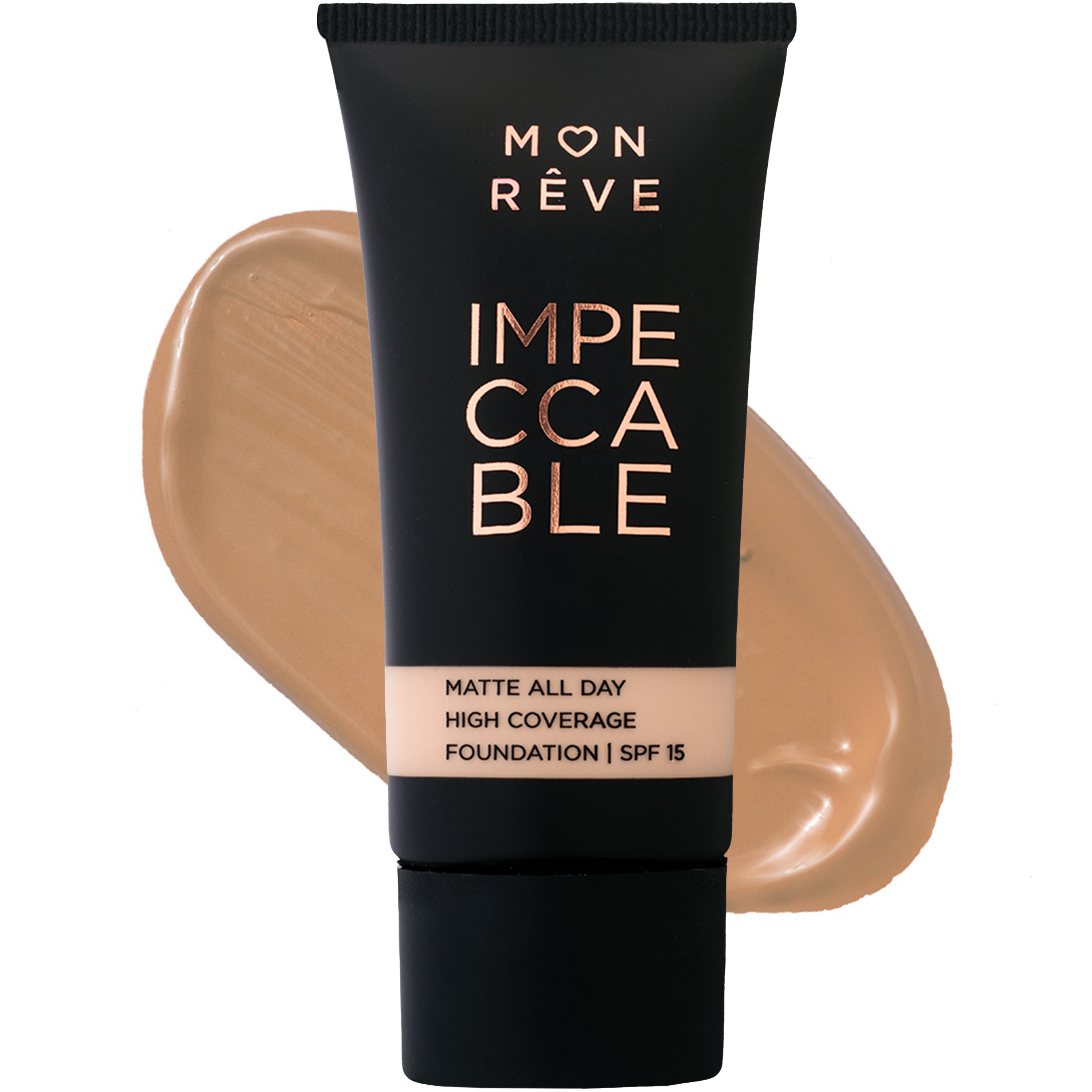 Mon Reve Impeccable All Day Matte Foundation with Spf15 Υγρό Ματ Foundation με Υψηλή Κάλυψη 30ml - 107