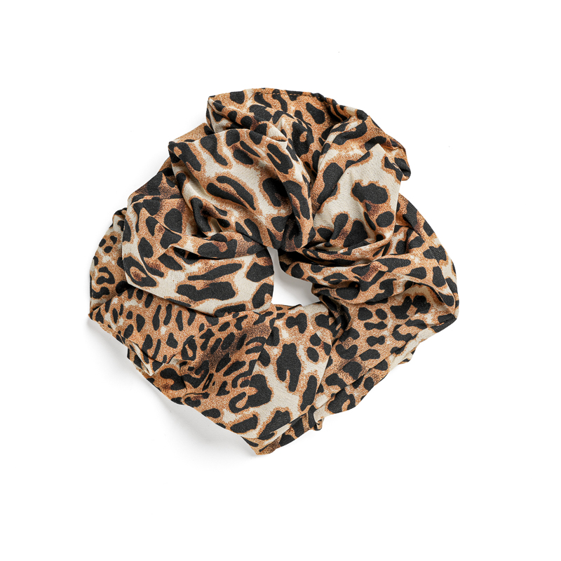Oversized Leopard Print Scrunchie