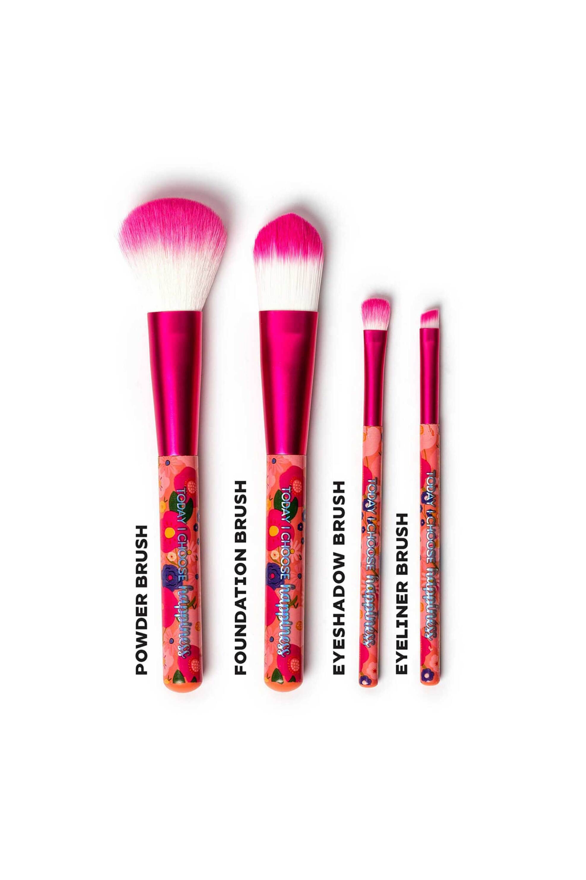 Legami Set of 4 Flowers Makeup Brushes - Oh My Glow!