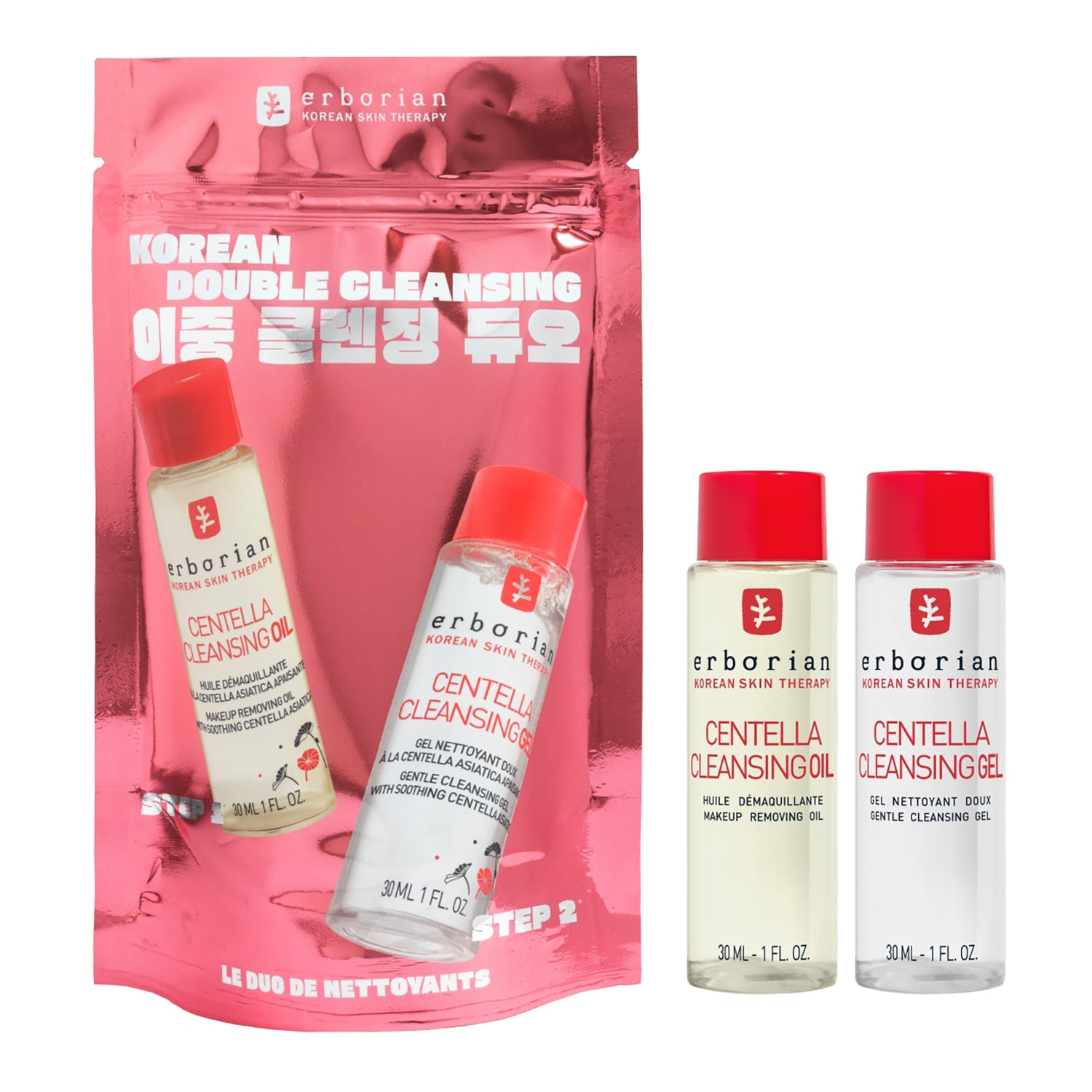 Erborian - K-beauty double cleansing ritual - Σετ περιποίησης προσώπου | 30 ml