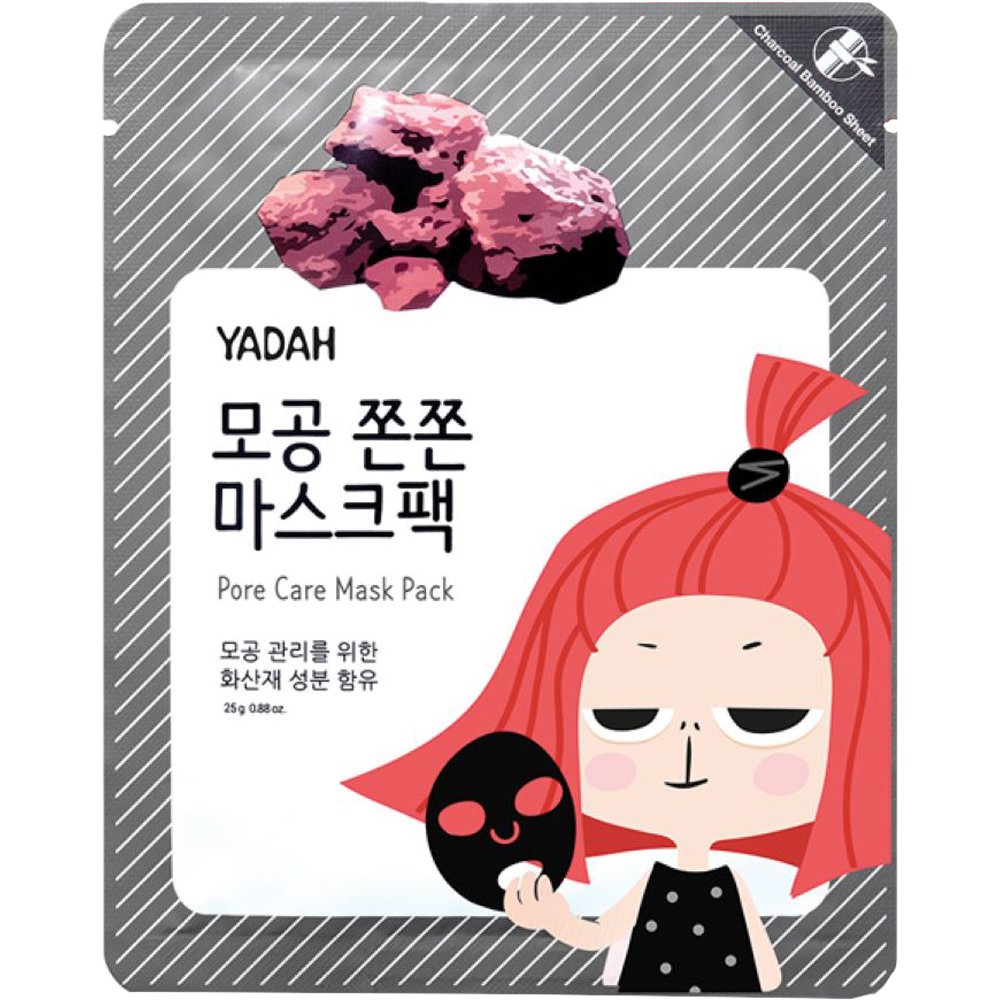 Yadah Pore Care Volcanic Ash Mask Υφασμάτινη Μάσκα από Μπαμπού με Ηφαιστειακή Στάχτη για τον Καθαρισμό των Πόρων του Προσώπου 25g