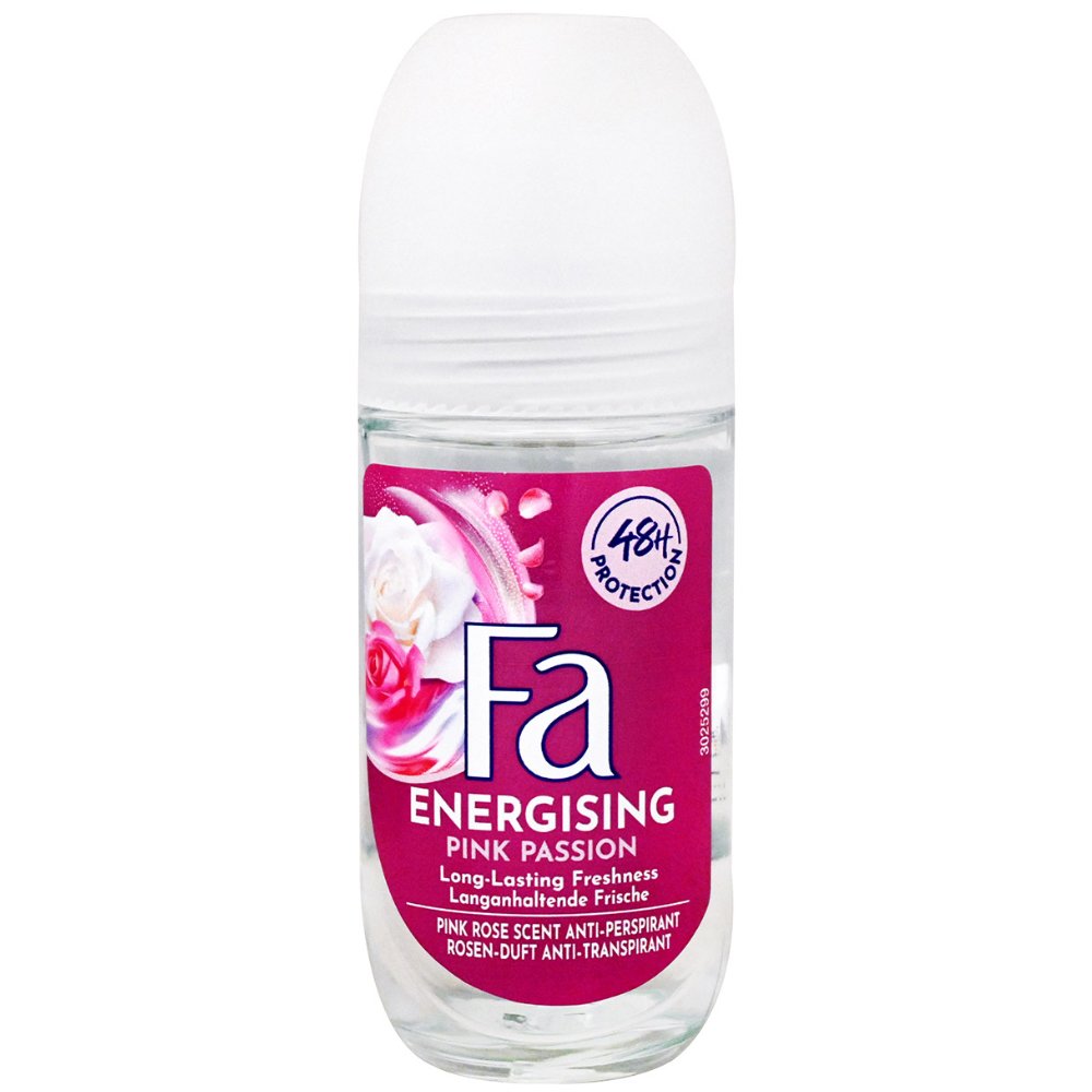 Fa Energising Pink Passion 48h Anti Perspirant Deodorant Roll on Αποσμητικό 48ωρης Προστασίας Από τον Ιδρώτα & την Υγρασία με Λουλουδένιο Άρωμα Μακράς Διαρκείας 50ml